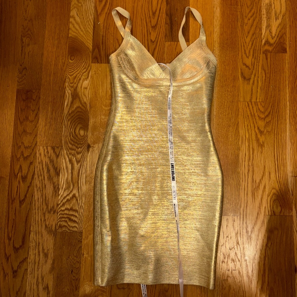 House of CB Shimmering Gold Bandage Dress